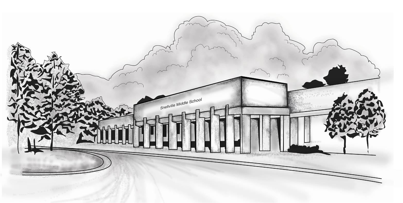 Sketch of Snellville Middle School 